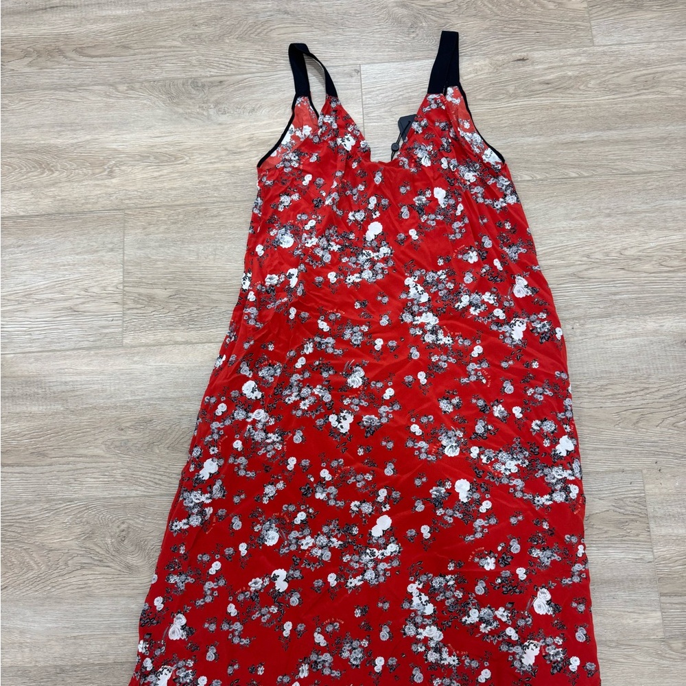 rag & bone Red Floral Asymmetrical Dress